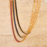 Bracelets Tennis pour Femme en Acier Inoxydable Plaqué Or 18K, Anti-ternissement, Or Noir Arc-en-ciel CZ, Bijoux Tendance Étanche