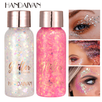 Gel scintillant pour le corps HANDAIYAN, gel fard à paupières chatoyant, gel à effet écailles de sirène, lotion pour le visage et le corps, maquillage pour scène et boîte de nuit, gel huileux pour le corps