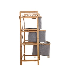 Eco-friendly bamboo home storage organization multipurpose storage cabinets for bathroom