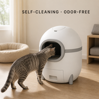 Bac à litière pour chat en plastique intelligent, nettoyage automatique, 60L, facile à nettoyer, pour chats d'intérieur, OEM personnalisé