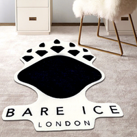 Tapis tuftés à la main avec logo commercial 3D en forme de cœur découpé à l'emporte-pièce