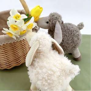 Boneka Domba Putih Super Lembut dan Halus, Mainan Bulu Domba untuk Bayi, Boneka Hewan Ternak Realistis untuk Pelukan dan Ketenangan, Hadiah - Product Image 6