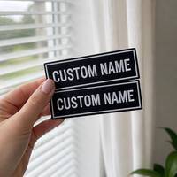 Patch personnalisé avec nom, 3D, pour motards, appliqué sur veste, gilet, chapeaux, avec fixation auto-agrippante