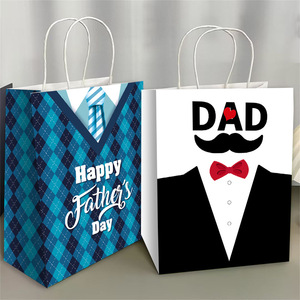 Bolsa <span class=keywords><strong>de</strong></span> Regalo para el Día del Padre con Diseño Temático <span class=keywords><strong>de</strong></span> <span class=keywords><strong>Papá</strong></span>, Hecha a Mano, Reciclable, con Asa <span class=keywords><strong>de</strong></span> Cuerda y Papel Kraft - Product Image 2