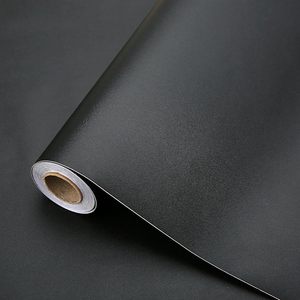 Carta da Parati Autoadesiva ORON DECO, Decorazione Fai-da-Te per Casa, Carta da Parati Nera Solida per Mobili da Cucina, Armadietti, Piani di Lavoro, Rotolo di Carta da Parati - Product Image 1