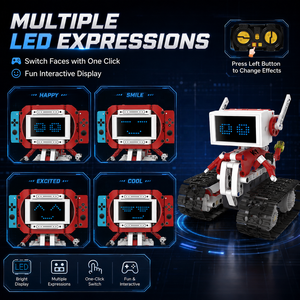 Kit de <span class=keywords><strong>robot</strong></span> de combat LED pour console de jeu, 5 en 1, télécommande, application, transformation programmable, briques de construction, jouet STEM pour enfants, cadeau - Product Image 4