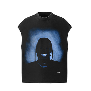 Gilet Vintage Americano <span class=keywords><strong>Cactus</strong></span> <span class=keywords><strong>Jack</strong></span> di Alta Qualità, Moda Hip Hop Streetwear, Gilet Oversize Nero Effetto Lavaggio Acido, T-shirt Casual per Uomo - Product Image 4