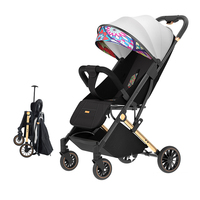 Poussette de voyage de luxe, poussette bébé légère, pliable d'une seule main, landau