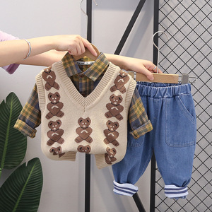 Otoño 3 piezas niños y niñas héroe conjuntos de ropa <span class=keywords><strong>2</strong></span> años - Product Image 2