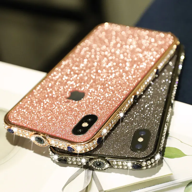 Diamond Metal Frame Bumper Case Cover For iPhone 6 7 8Plus Magic Eye Phone Case For iPhone X/Xs/Xr/Xs Max