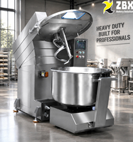 Mélangeur à spirale professionnel en acier inoxydable 304SS, capacité 75Kg 100Kg 125Kg 150Kg, avec tête inclinable et cuve amovible
