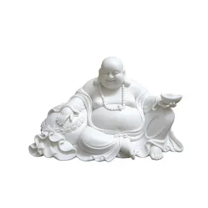 JK Garden White Marble Life Size Sitting Stone Buddha Statue Marble Buddha Statues Buddha Statues Outdoor