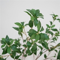 Branches de feuilles d'arbre artificiel vert Real Touch Leaf Plante artificielle Décoration Bean Leave Plant For Wedding