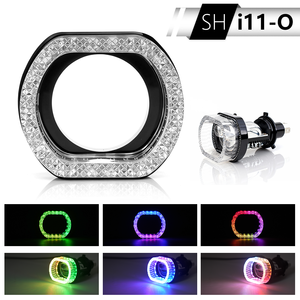 Anillos de Luz LED para Automóvil, Ojos de Ángel, <span class=keywords><strong>Halo</strong></span>, Luces DRL, Luces Intermitentes, <span class=keywords><strong>Control</strong></span> por Aplicación, Faros Delanteros, Luces de Circulación Diurna - Product Image 1