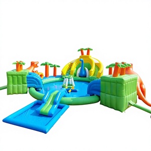 Parque acuático inflable con temática de dinosaurios gigantes para niños al aire libre - Product Image 1