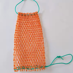 Bolsa de malla personalizada para cebo vivo, de HDPE y poliéster, con cuerda tejida sin nudos y almohadilla de <span class=keywords><strong>cuero</strong></span>, para trampas de cangrejo, pesca de langosta y acuicultura - Product Image 1