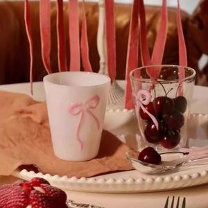 \Premium Brand Bowknot High Borosilicate Transparent Internet Celebrity Mug Ladies Glass Cup <b>Drinkware</b> - Product Image 1