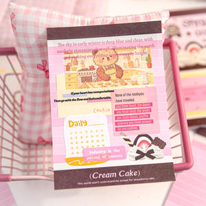 80 autocollants par paquet, série Creamy Love Song, style coréen, blocs-notes mignons en forme de gâteau pour <span class=keywords><strong>les</strong></span> notes d'étude et <span class=keywords><strong>les</strong></span> messages - Product Image 4