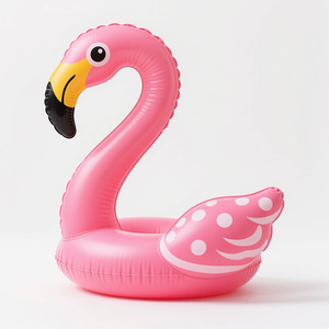 Bouée gonflable en PVC personnalisée 6P en forme de flamant rose pour femmes, 45 pouces de diamètre, flotteur de <span class=keywords><strong>piscine</strong></span> portable pour sports nautiques - Product Image 1