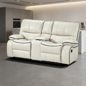 Poltrona Reclinabile Singola Frank in Pelle <span class=keywords><strong>Beige</strong></span> di Qualità Professionale per Cinema Domestico, Ideale per Serate VIP - Product Image 3