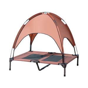 Cama para Perros y Gatos Ajustable, Impermeable, Ecológica, con Toldo Elevado, Refrescante, Resistente a Mordeduras, para Exteriores, Desmontable, Plegable, con Estampado - Product Image 4