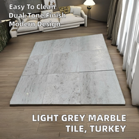 Dalles de marbre carrées gris clair 2025, taille personnalisable, antidérapantes, pour terrasses modernes, décoration murale intérieure/extérieure
