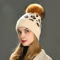 Bonnet de ski double couche unisexe doux pour l'hiver Pom Pom en fourrure véritable Vente en gros Bonnets de luxe en laine cachemire pour femmes personnalisés de haute qualité