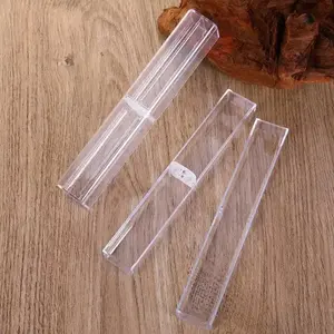 Groothandel Op Maat Gemaakte Ps Clear Potlood Box Verpakking Plastic Transparante Pen Geval