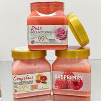 Wootgold 780g Crème Corporelle Éclaircissante au Sel et au Sucre à la Vitamine C Nettoyante Hydratante Raffermissante Revitalisante Tous Types de Peau Gluta Berry
