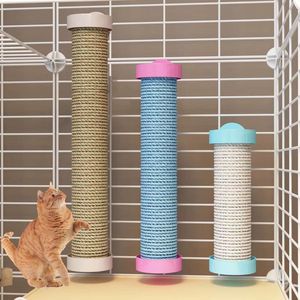 Poste rascador vertical de tela de lujo ajustable y antideslizante <span class=keywords><strong>para</strong></span> gatos, juguete rascador <span class=keywords><strong>para</strong></span> gatos con cuerda <span class=keywords><strong>para</strong></span> afilar garras, diseño simple - Product Image 2