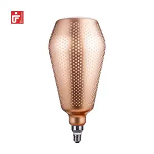 高品質7W調光可能ヴィンテージLEDフィラメント電球E27ゴールド/ブラック装飾LEDライト電球AC電源