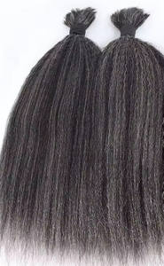 Extensions de <span class=keywords><strong>cheveux</strong></span> humains vierges brésiliens gris argent foncé, lisses, double épaisseur, <span class=keywords><strong>à</strong></span> clipser sans couture, couleur sel et poivre - Product Image 6