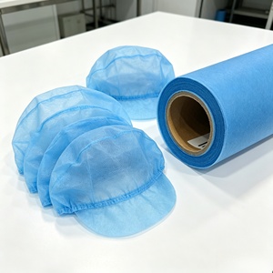 Factory Direct Supply <b>Blue</b> PP Non-Woven Fabric Nonwoven Fabric Material <b>Roll</b> for Caps - Product Image 5