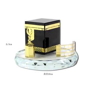 Modelo de casa de cristal personalizado de 10 * 6.5cm con base redonda, adornos islámicos de cristal, envío directo/al por mayor - Product Image 2