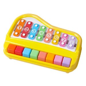 Xylophone en bois 2 en 1, instrument de percussion Orff avec touches en acier pour l'apprentissage musical précoce et le développement cognitif - Product Image 1