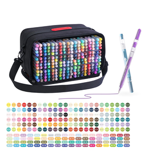 Painting <b>Notebook</b> Pen <b>Set</b> Colors 252 Pens Storage Backpack-Student Colored Neutral Pens Acrylic Markers - Product Image 1