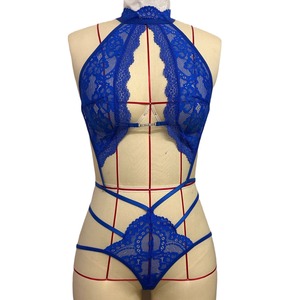 Lingerie <span class=keywords><strong>Sexy</strong></span> da Donna con Ricamo in Pizzo Trasparente, Body Intero con Collo all'Americana, <span class=keywords><strong>Abbigliamento</strong></span> Femminile - Product Image 6