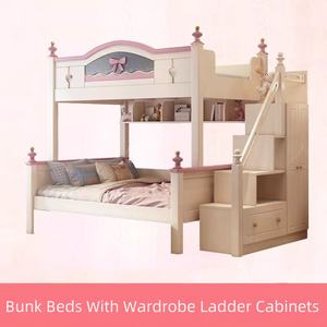 Детская деревянная двухъярусная кровать для мальчиков и девочек с ограждением, классная креативная детская кровать, китайский поставщик - Product Image 5