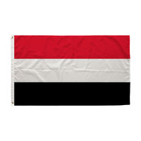 Drapeau du Yémen en polyester tricoté de haute qualité pour l'extérieur