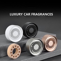 Diffuseur de parfum solide longue durée sur mesure OEM, désodorisant de voiture de luxe en forme de vague, coffret cadeau métallique haut de gamme