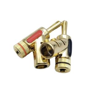 Prise banane autobloquante plaquée or, câble de haut-parleur plaqué cuivre type pistolet, câble de haut-parleur, connecteur banane, prise type pistolet 4MM - Product Image 1