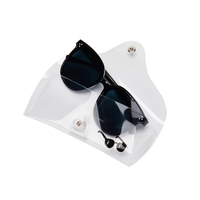Étui de rangement de luxe pour lunettes de soleil Blue Feather, sac souple en PVC pour lunettes de soleil, nouvelle boîte d'emballage, étui à lunettes personnalisé avec logo