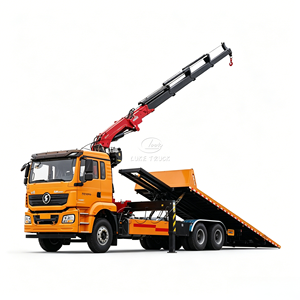 รถยกฉุกเฉินแบบพื้นเรียบ Shacman M3000 6x4 25 ตัน พร้อมเครนแบบพับได้ 10 ตัน - Product Image 1