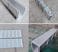 Caniveau de drainage en U en PRV (Polymère Renforcé de Fibres) haute résistance, moulé en résine composite de fibre de verre, surface lisse, pour la découpe et le pliage, pour routes RUNLIN