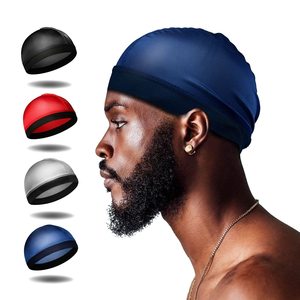 <span class=keywords><strong>Durag</strong></span> en Soie Polyester Respirant Multifonctionnel Style Européen & Américain pour Hommes – Vente en Gros en Vrac – Effet Soie 360 Wave - Product Image 1