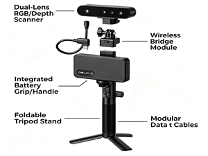 Creality CR-Scan Ferret <span class=keywords><strong>Pro</strong></span> <span class=keywords><strong>Scanner</strong></span> 3D Portatile, <span class=keywords><strong>Scanner</strong></span> Laser 3D Manuale ad Alta Precisione per Stampa e Modellazione 3D - Product Image 3