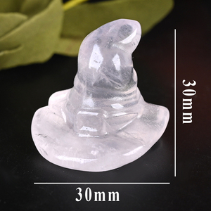 Wholesale Natural Crystal <b>Witch</b> Hat Figurine Healing Stone Craft with MOSAIC Technique for Home <b>Decoration</b> and Halloween Gift - Product Image 3