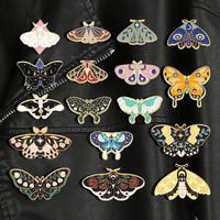 Bros Pin Kupu-kupu Grosir untuk Wanita, Aksesoris Pakaian & Tas Ransel Pesta, Bros Pin Kupu-kupu Enamel Lucu & Cerah