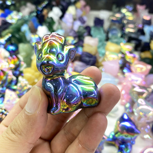 Vente en gros de quartz rose naturel <span class=keywords><strong>Vulpix</strong></span> sculpture cristal pierre de guérison sculptée à la main calcite jaune sculpture pour bricolage artisanat cadeaux - Product Image 3