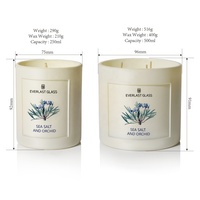 Bougie parfumée de luxe exclusive en verre, cire de soja, Noël, vente en gros, bougies parfumées, décoration d'intérieur avec boîte cadeau
